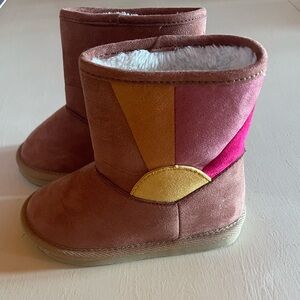 Toddle Girls Sherpa Lined Faux Suede Boots